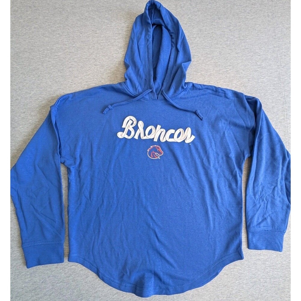 NWOT Men's Captivating Boise State Broncos Jersey Style Hoodie Size Large Blue
